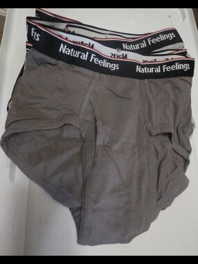 Men's Gray Briefs - Comfortable Cotton Blend